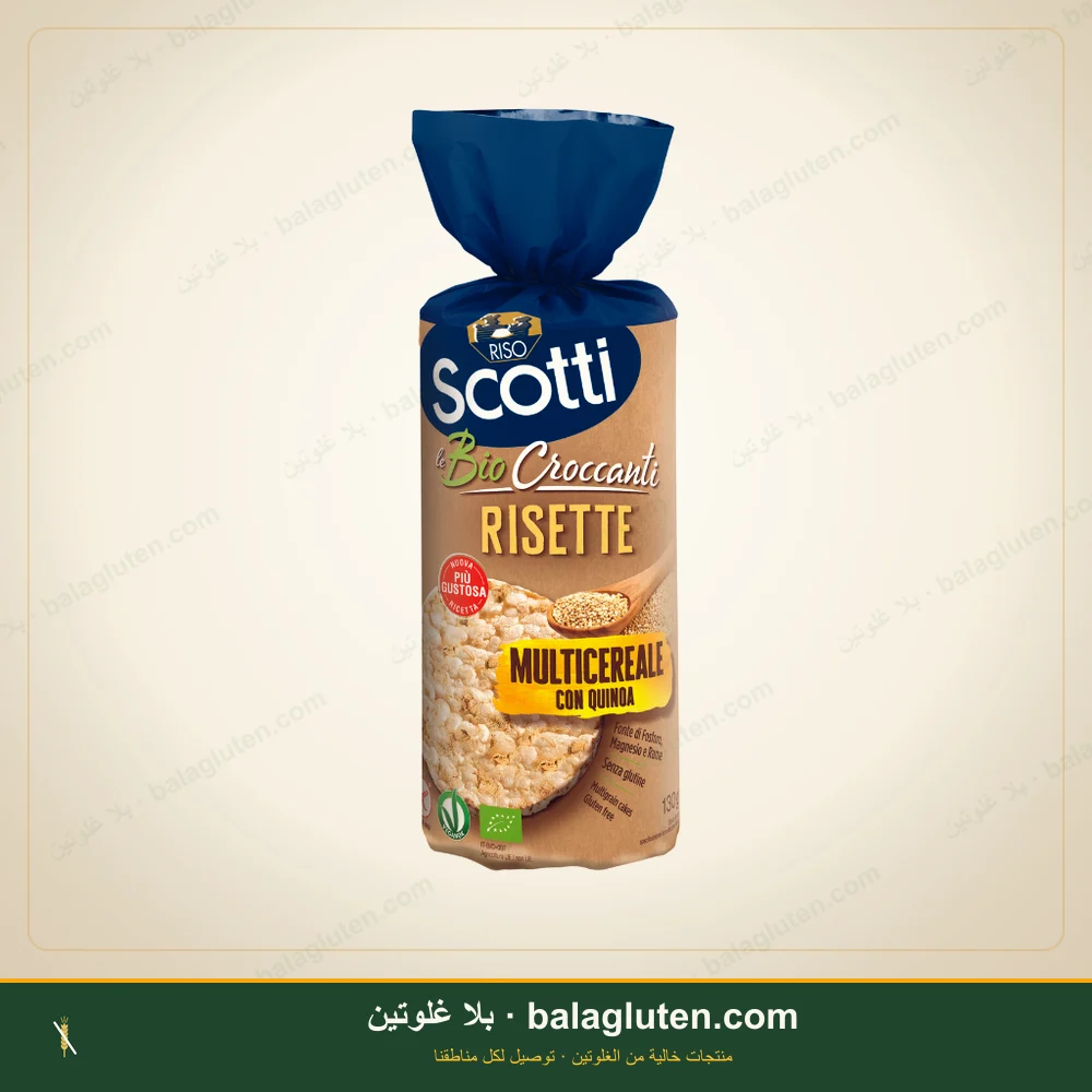 كعك أرز عضوي خالٍ من الغلوتن برقائق الكينوا - Scotti — بلا غلوتين