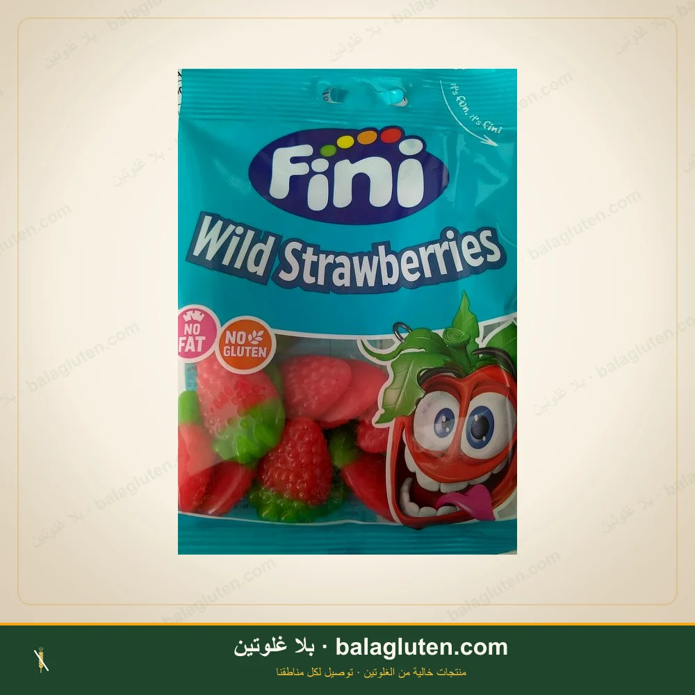 حلوى جيلي بنكهة الفراولة المسطحة (Fini) خالٍ من الغلوتين — بلا غلوتين