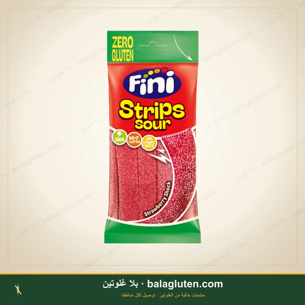 حلوى حامضة بنكهة الفراولة (Fini) خالٍ من الغلوتين — بلا غلوتين