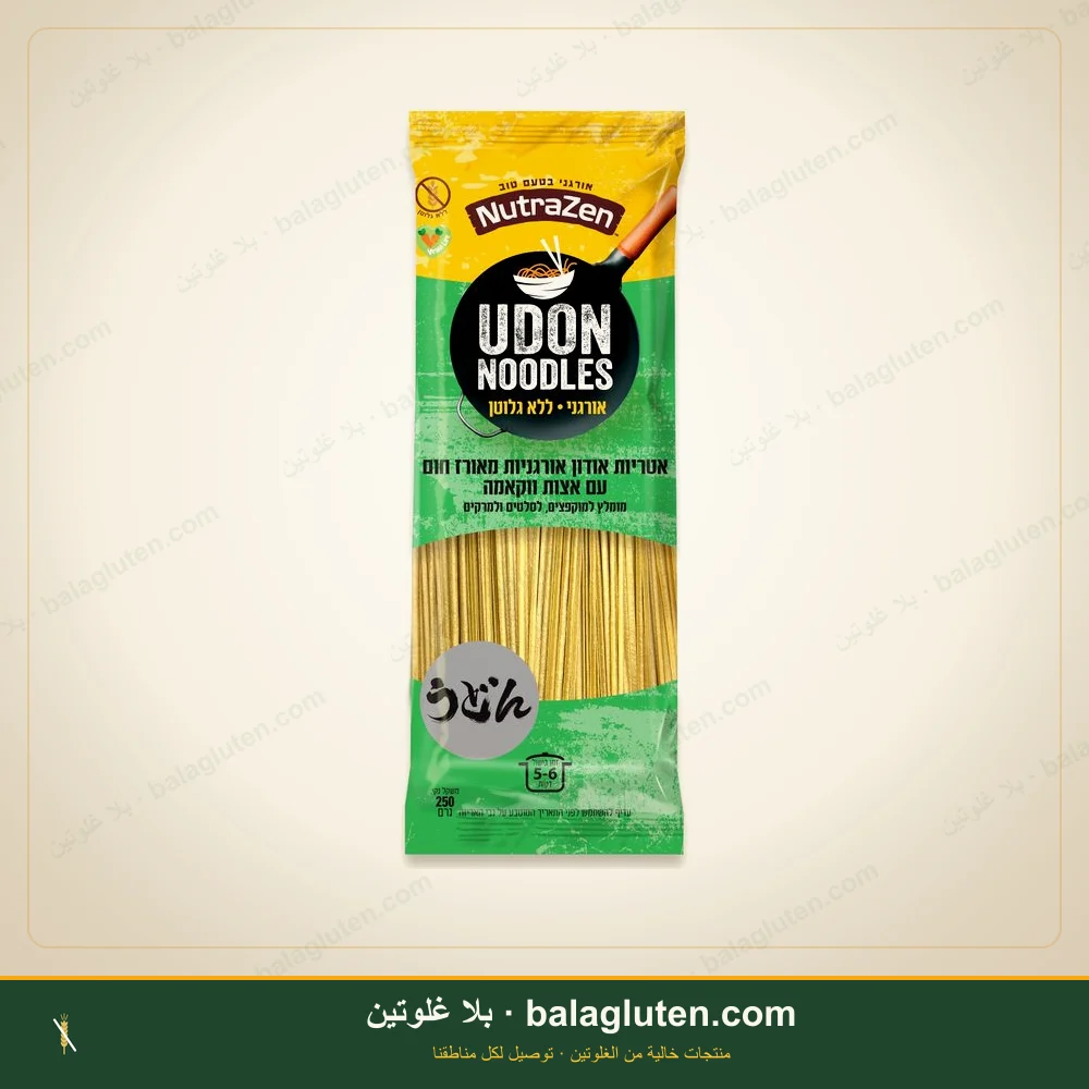 شعيرية أودون عضوية من أرز بني مع أعشاب واكامي — بلا غلوتين